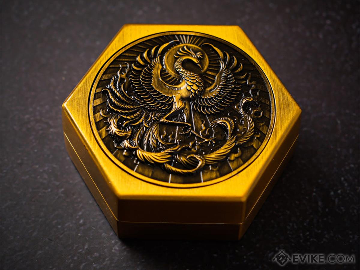 KakapopoTCG Metal Dice Box (Model: Phoenix's Nest / Gold)