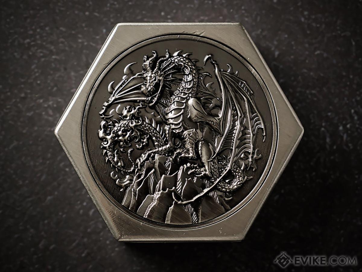 KakapopoTCG Metal Dice Box (Model: Dragon's Nest / Grey)