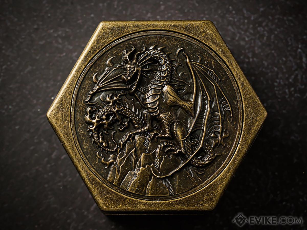 KakapopoTCG Metal Dice Box (Model: Dragon's Nest / Tarnished Bronze)