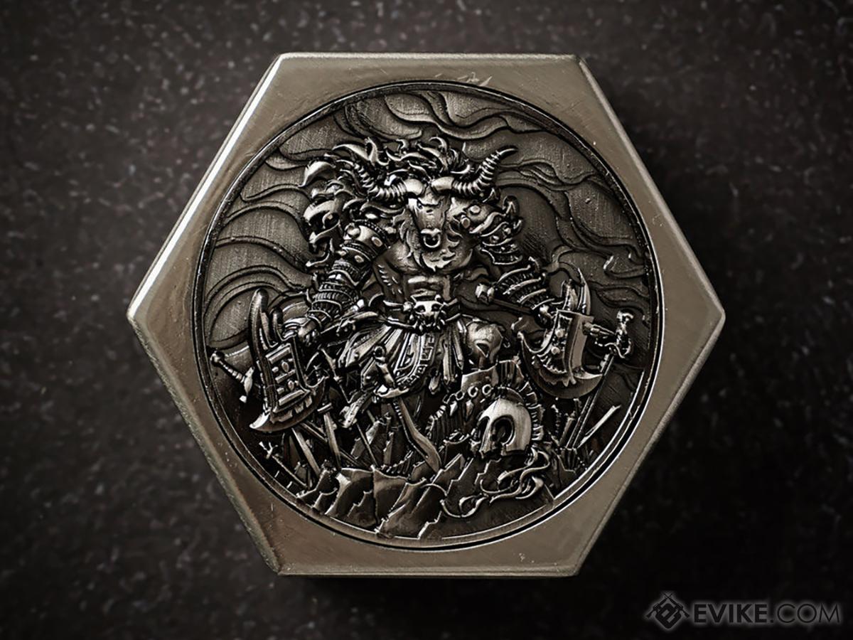 KakapopoTCG Metal Dice Box (Model: Minotaur's Nest / Grey)