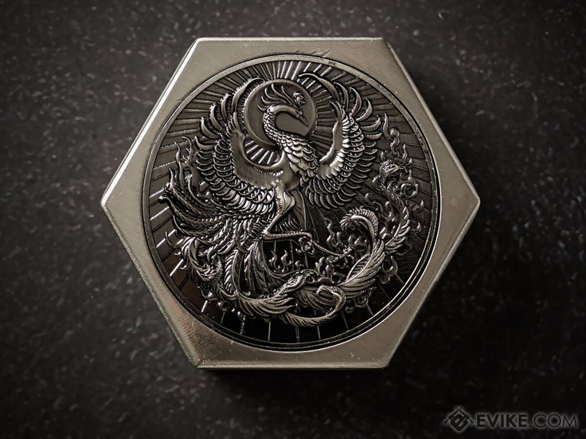 KakapopoTCG Metal Dice Box (Model: Phoenix's Nest / Grey)