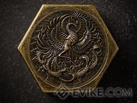 KakapopoTCG Metal Dice Box (Model: Phoenix's Nest / Tarnished Brass)