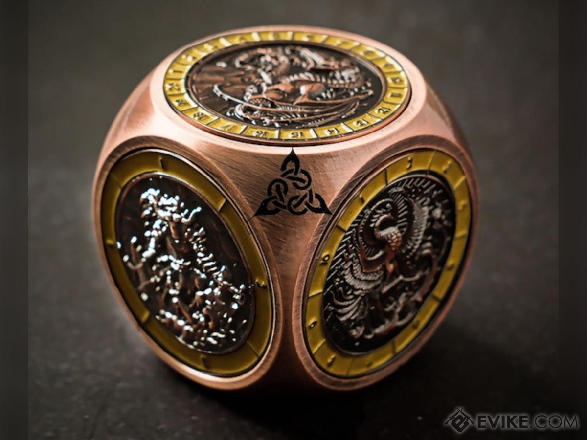 KakapopoTCG Lord Of The Dice Multi-Face Spinner Die (Color: Bronze w/ Gold Ink)