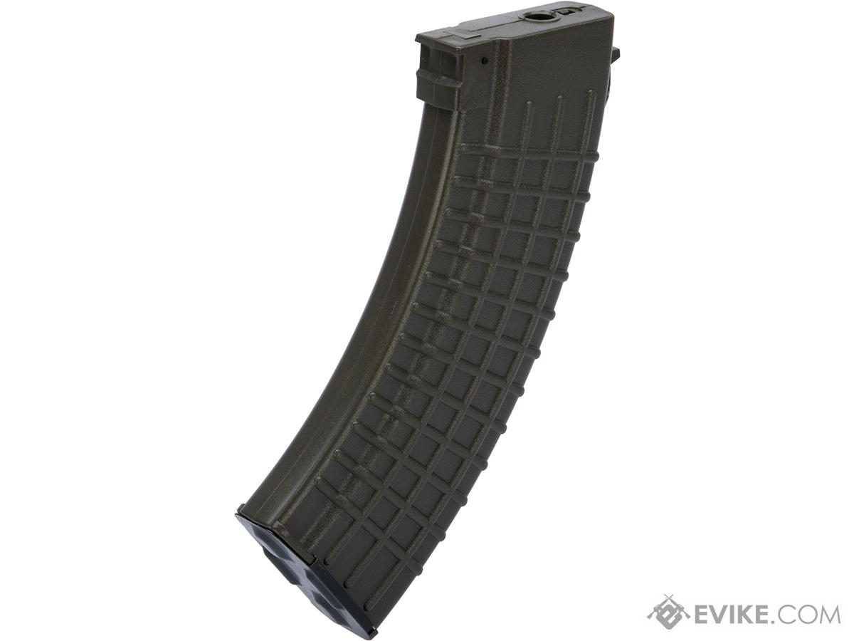 MAG 100 Round Mid-cap Magazine For AK Series Airsoft AEG (Color: OD Green / Waffle / One Magazine)