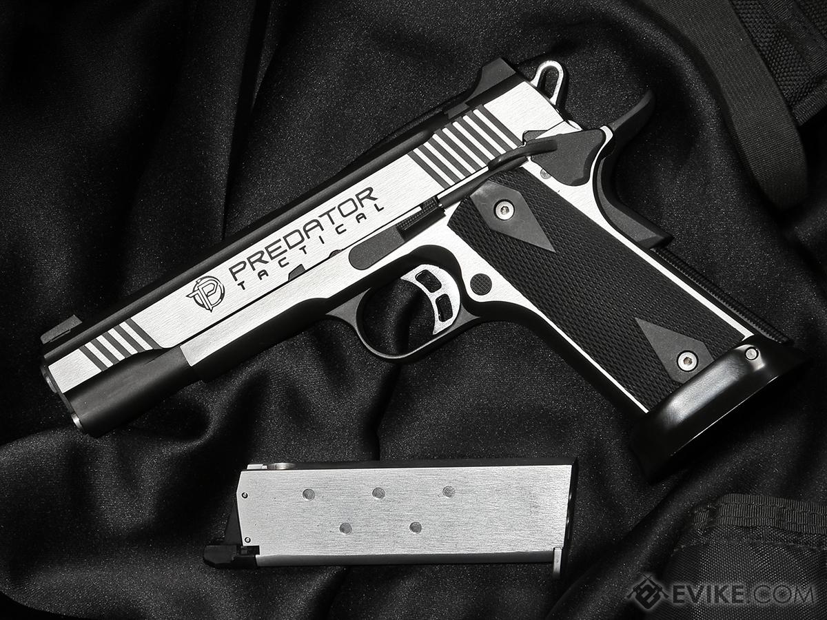 Predator Tactical Iron Shrike Gas Blowback 1911 Pistol by King Arms ...