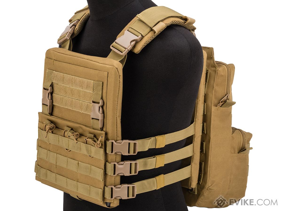 Matrix Adaptive Plate Carrier Vest w/ QD Assault Panel & Pack (Color ...