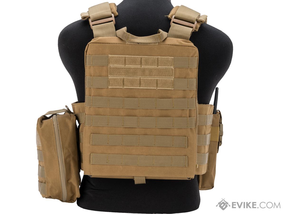 Matrix Adaptive Plate Carrier Vest w/ Cummerbund & Pouches (Color: Tan ...