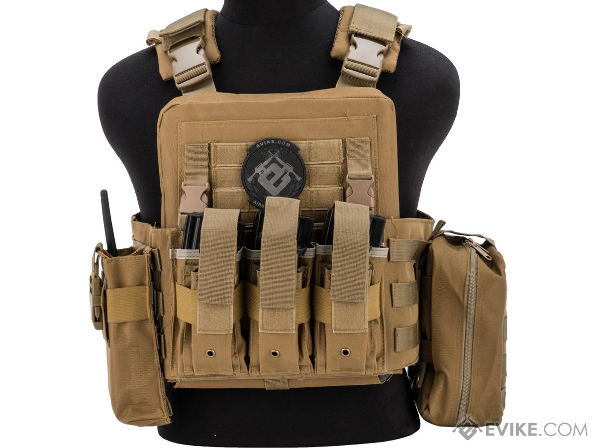 Matrix Adaptive Plate Carrier Vest w/ Cummerbund & Pouches (Color: Tan ...