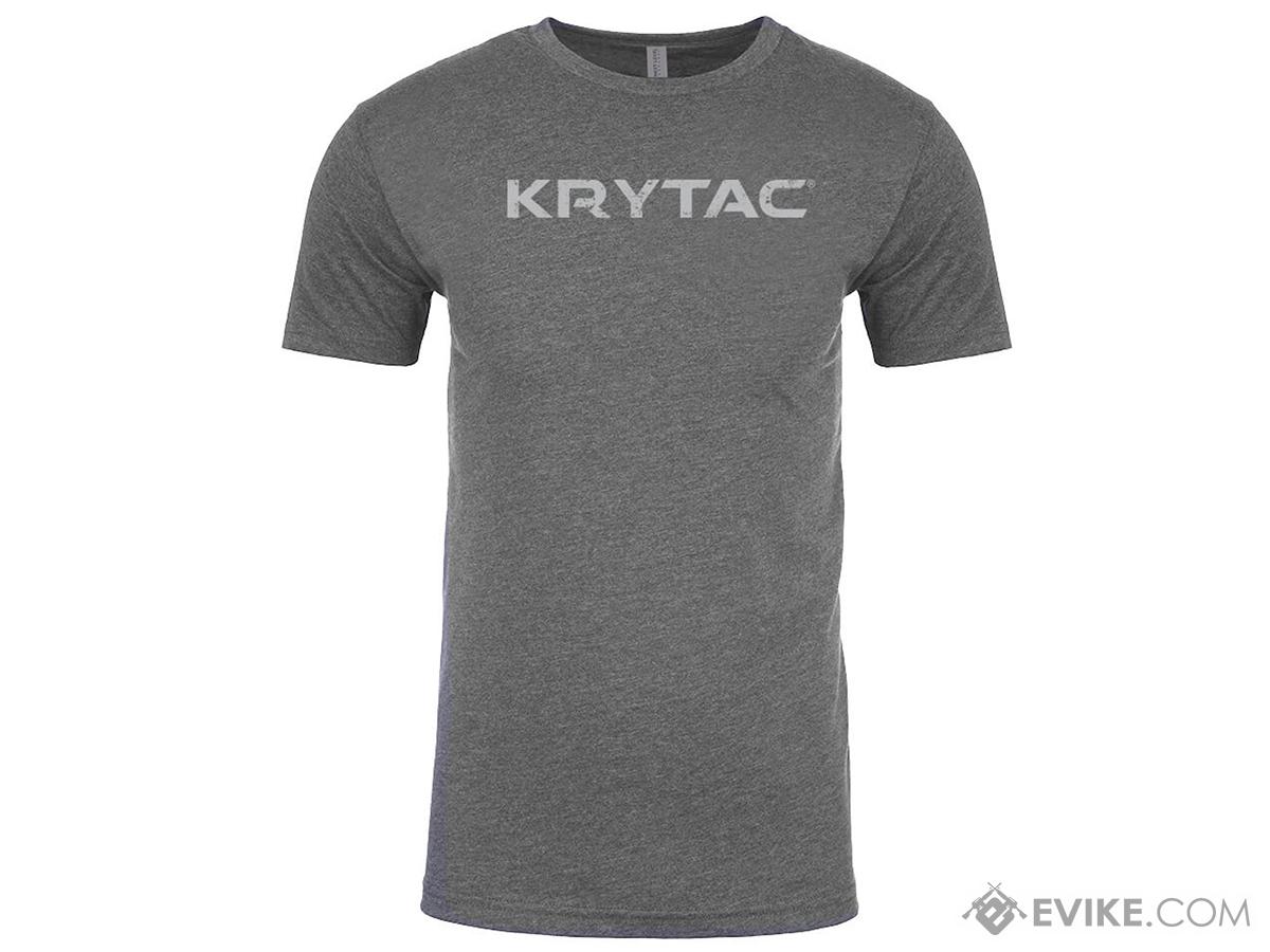 Krytac Distressed Logo T-Shirt (Color: Grey / 2X-Large)