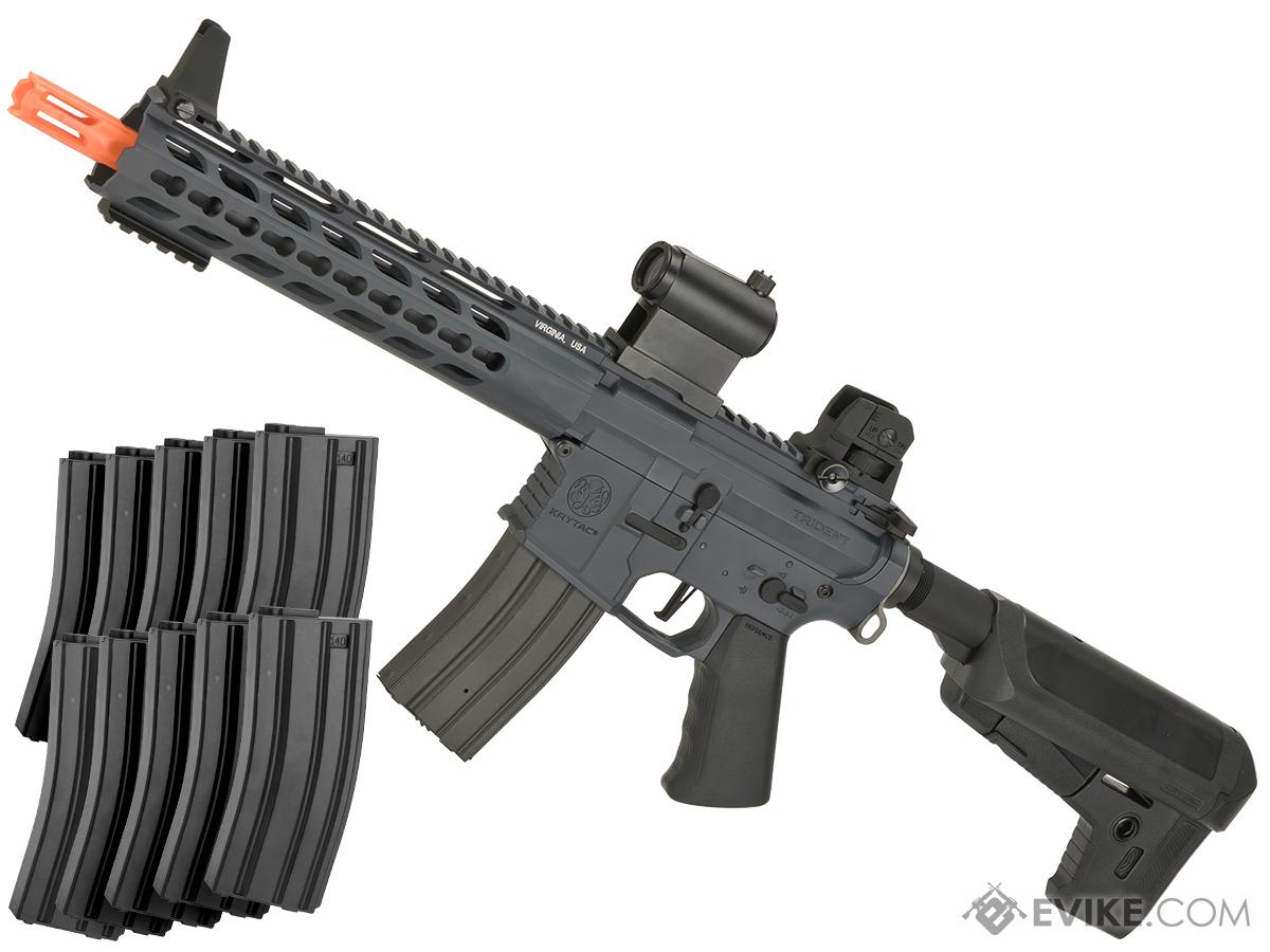 Krytac Full Metal Trident MKII CRB Airsoft AEG Rifle (Model: Combat Grey / 10 Mag Bundle)