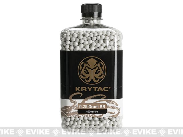 Krytac Polished 6mm Airsoft BBs (Weight: .25g / 4000 / White)