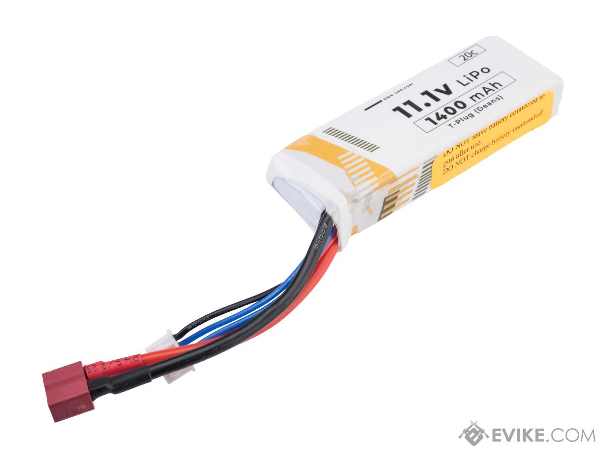 KWA 11.1v 20c 1400mAh Airsoft LiPo Battery (Model: Standard Deans)