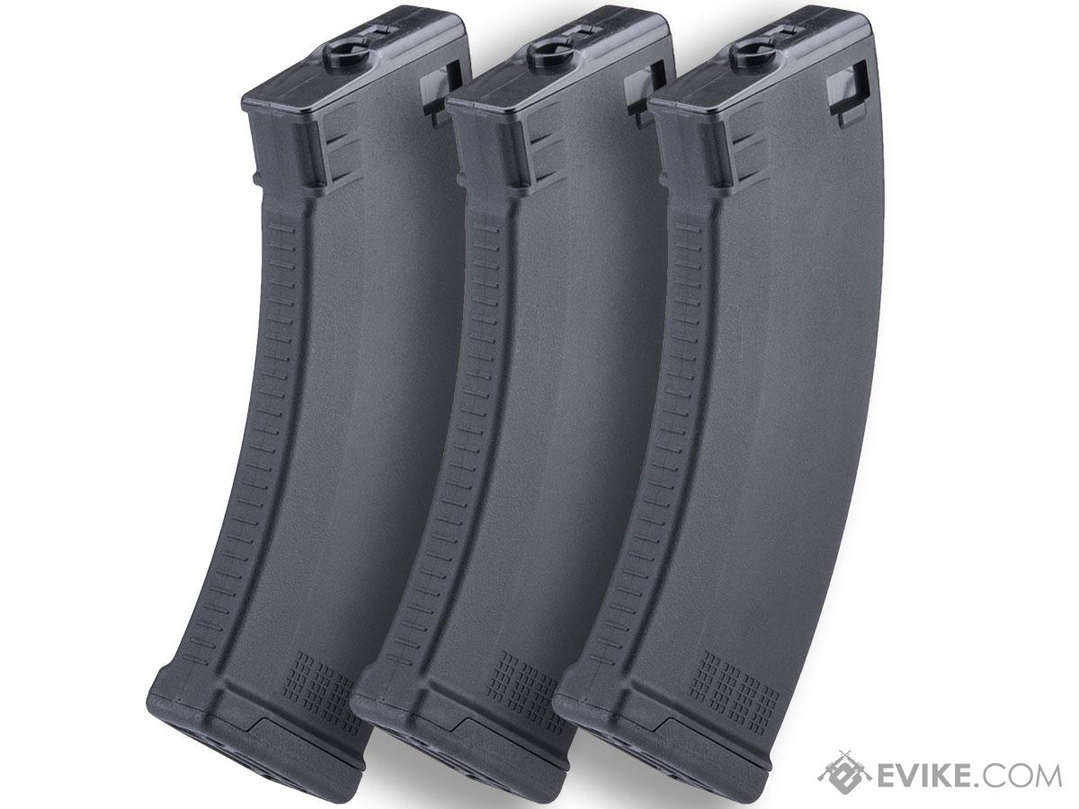 KWA 120 Round Mid Cap Magazine for Ronin 47 / SCARLET-47 Series Airsoft AEG Rifles (Color: Black / Set of 3)