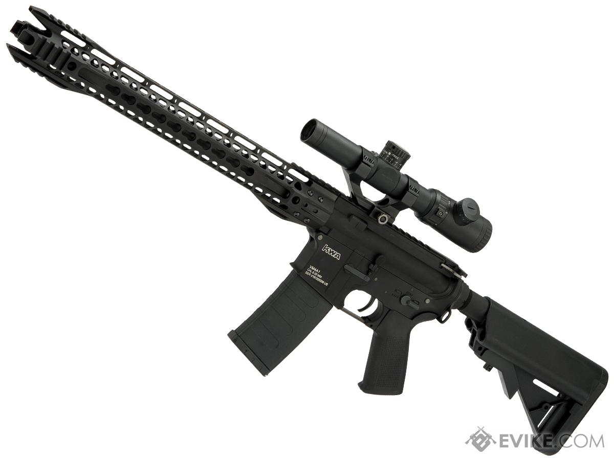 Evike Custom KWA VM4-A1 V2.5 M4 Airsoft AEG with G&P Phantom II 16.2 Keymod Handguard