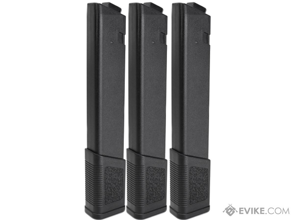 KWA 120 Round Mid-Cap Magazine for IRIS-4 / Tekken TK.45 Airsoft AEG Rifles (Color: Black / Set of 3)