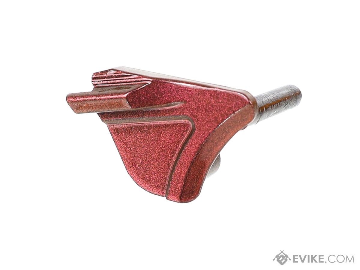 Nine Ball ZanShin Series Custom Aluminum Alloy Shortened Safety Lever (Type: Righty / Kurenai Red)