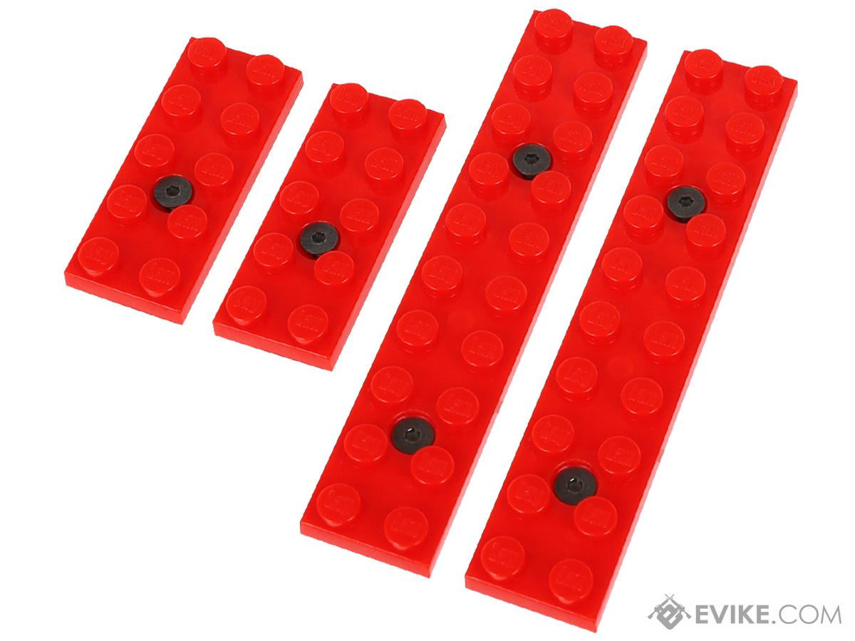 LayLax First Factory BLOCK Series Rail Cover Set (Color: Red / M-LOK)