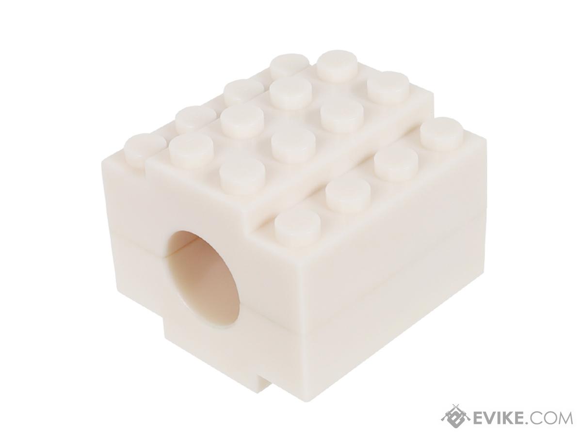 LayLax First Factory BLOCK Series 14mm Negative Airsoft Muzzle Device (Color: White)