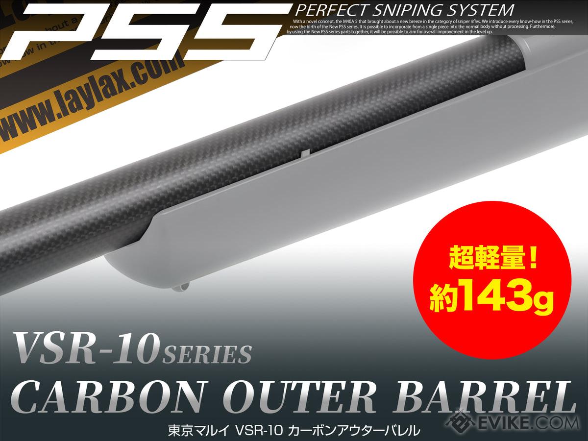 Laylax PSS Carbon Outer Barrel for Airsoft VSR-10 Sniper Rifles (Model: 548mm)