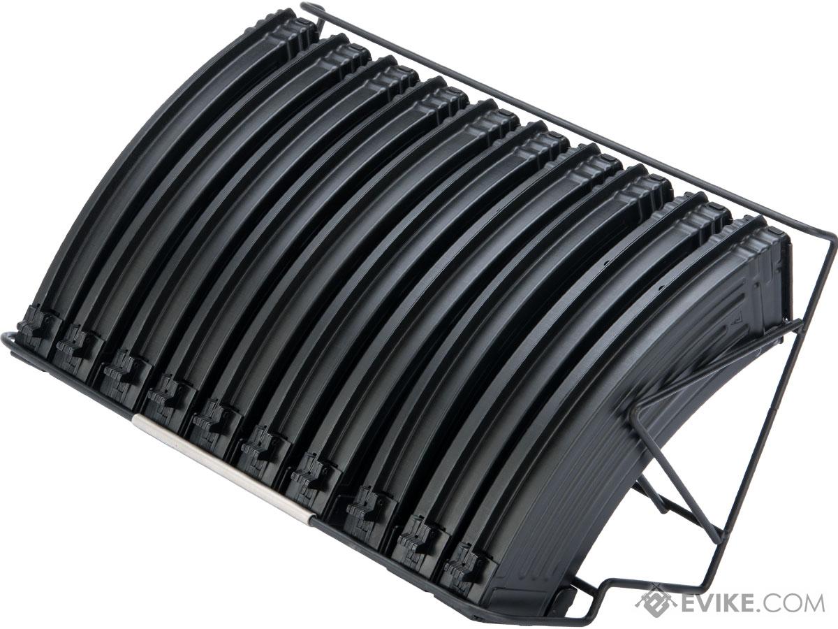 LCT Steel Magazine Holder w/ 10-Pack of Hi-Cap LCT AK AEG Magazine (Type: 600 Round / Steel AKM Type)