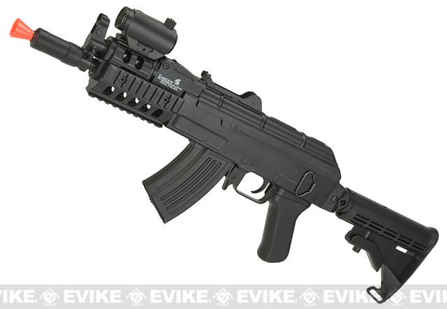 Lancer Tactical Polymer AKS-74U RIS LT-16C Airsoft AEG Rifle w/ Metal ...