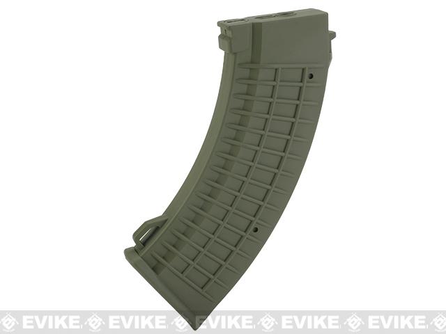 King Arms AK 110 rounds Thermal Style Mid-Cap Magazine (Color: OD Green / One Magazine)