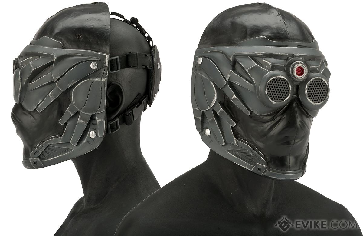 Evike.com R-Custom Mantis Fiberglass Mask w/ Wire Mesh (Color: Grey ...