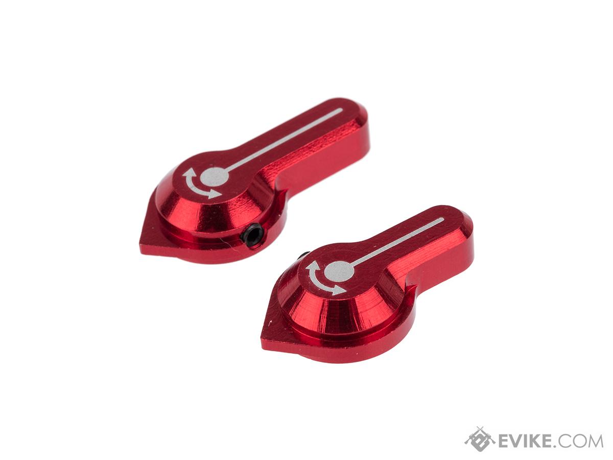 Maxx Model CNC Aluminum Low Profile Selector Levers for VFC SCAR Airsoft AEGs (Model: Style A / Red)