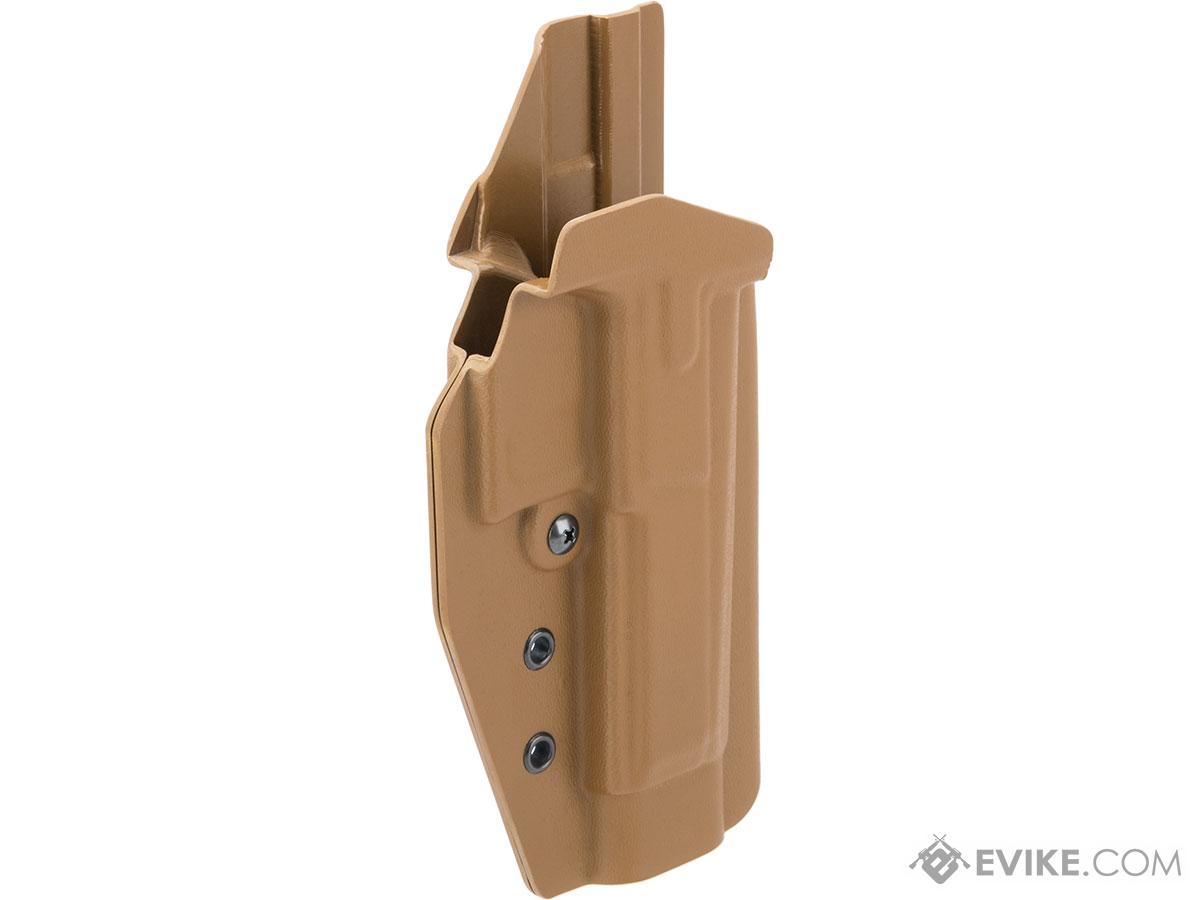 MC Kydex Airsoft Elite Series Pistol Holster for CZ P-09 Shadow (Model: Coyote Brown / No Attachment / Right Hand)