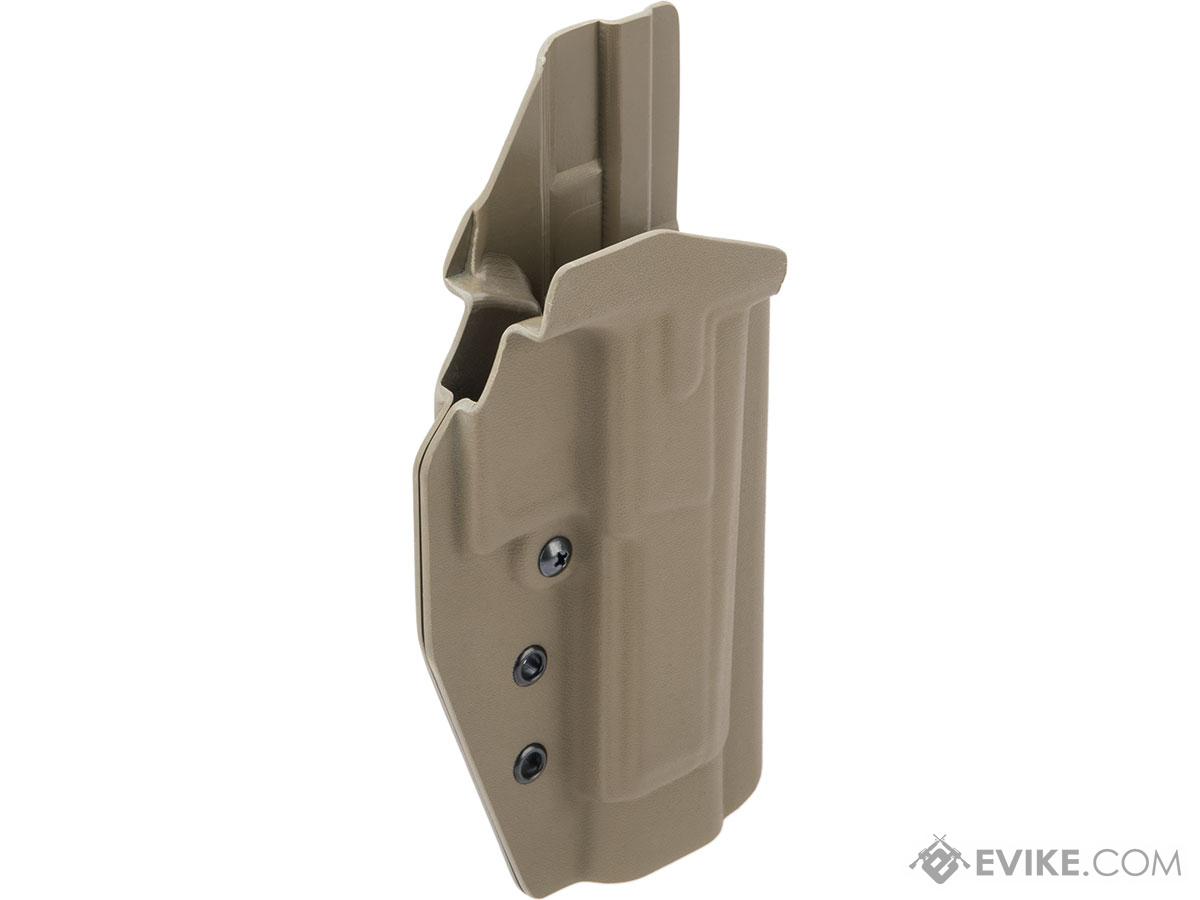 MC Kydex Airsoft Elite Series Pistol Holster for CZ P-09 Shadow (Model: Flat Dark Earth / No Attachment / Right Hand)