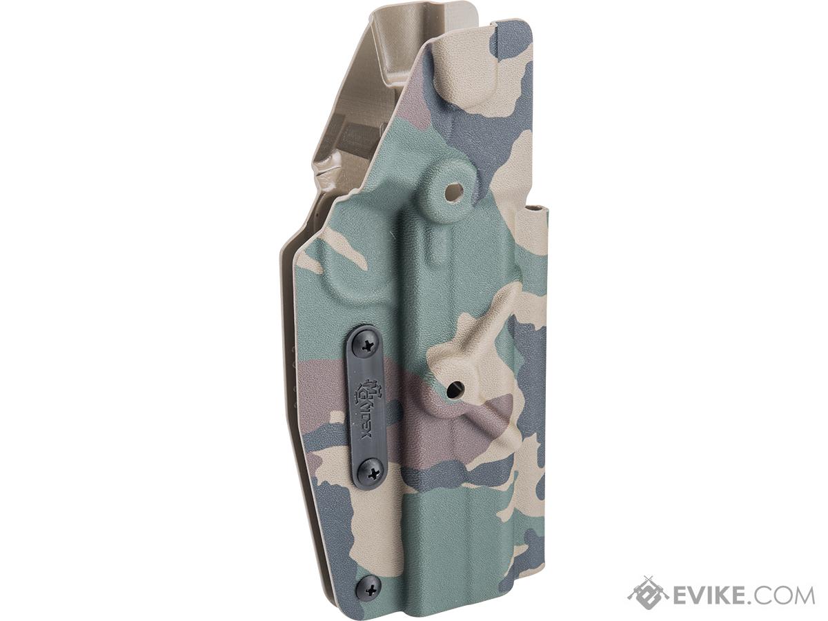 Milwaukee Custom Kydex Alpha Series Kydex Holster for 1911 Gas Airsoft Pistols (Color: M81 Woodland / Non-Lightbearing)