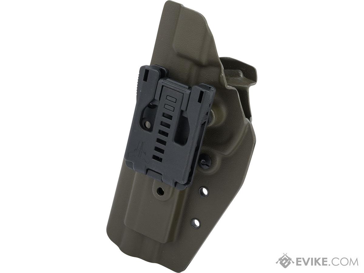 MC Kydex Airsoft Elite Series Pistol Holster for CZ SP-01 Shadow (Model: OD Green / TEK-LOK Black / Right Hand)