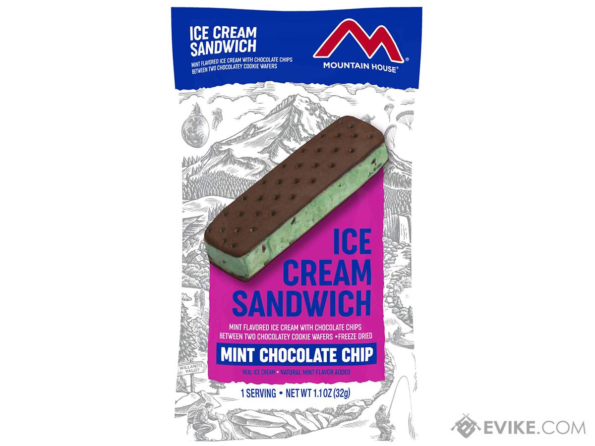 Mountain House Freeze Dried Camping Food (Model: Dessert / Mint Chocolate Chip Ice Cream Sandwich)