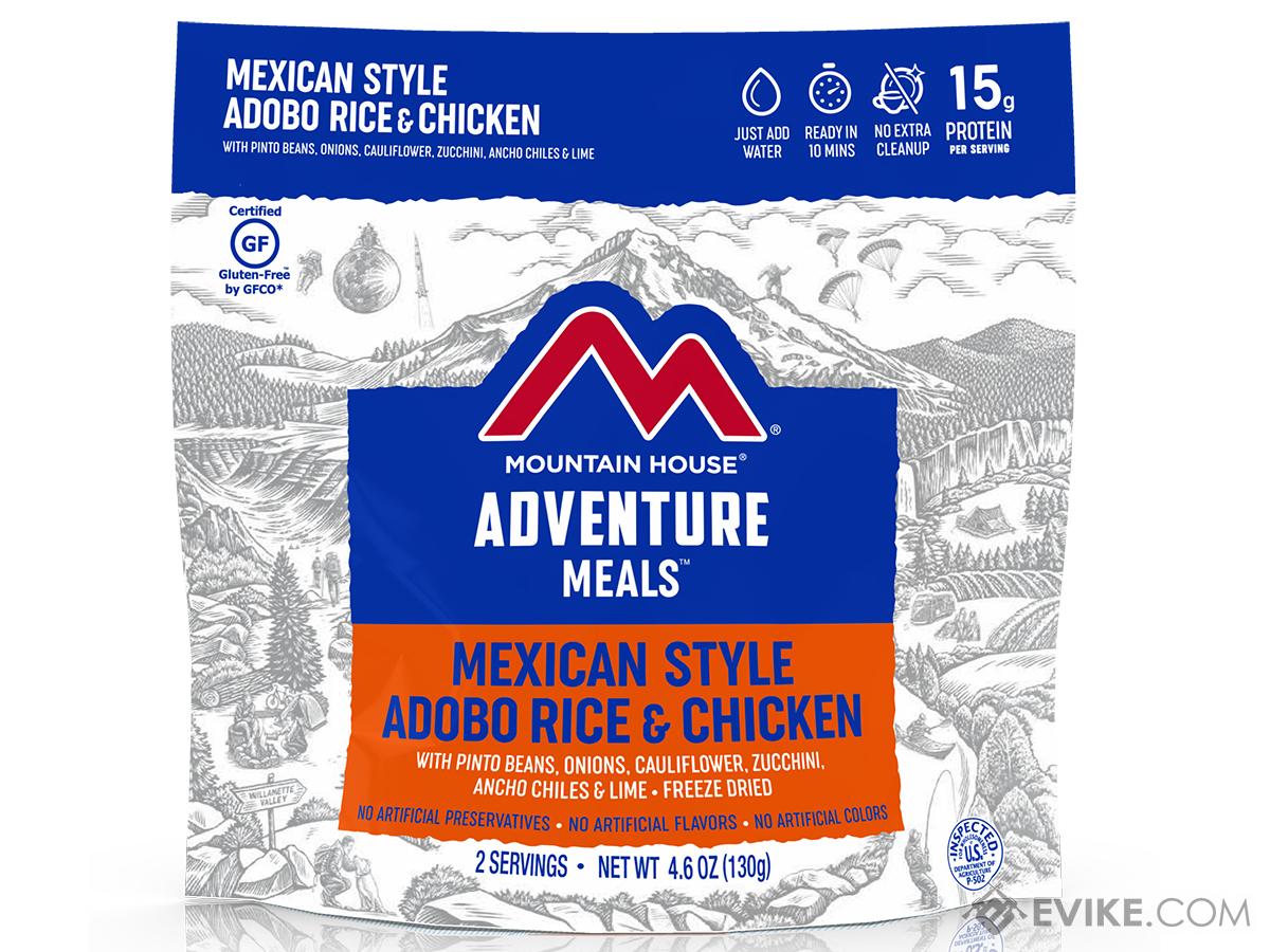 Mountain House Freeze Dried Camping Food (Model: Lunch & Dinner / Mexican Style Adobo Rice and Chicken)