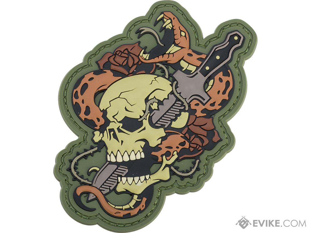 Mil-Spec Monkey Skull Snake 1 PVC Morale Patch (Color: Multicam)