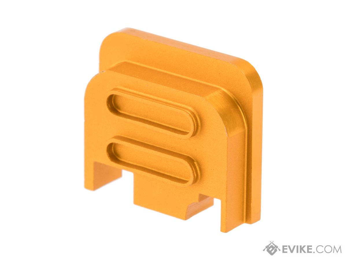 MITA CNC 3D Engraved Slide Cover for Elite Force / UMAREX GLOCK, ISSC M22, SAI BLU, Lonewolf, & Compatible Airsoft Gas Blowback Pistols (Model: Type E / Gold)