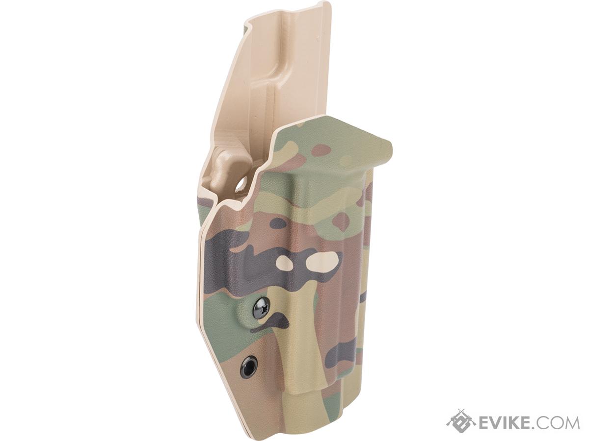 MC Kydex Airsoft Elite Series Pistol Holster for USP Compact (Model: Multicam / No Attachment / Right Hand)