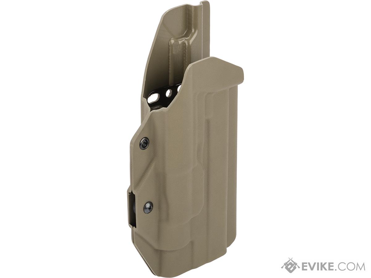 MC Kydex Airsoft Elite Series Pistol Holster for 1911 w/ TLR-1 Flashlight (Model: Flat Dark Earth / No Attachment / Right Hand)