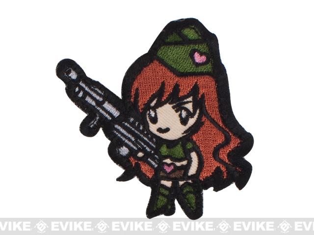 Mil-Spec Monkey Gun Girl Hook and Loop Patch - High Contrast