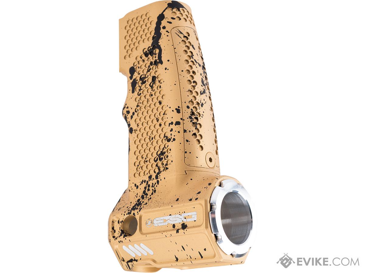 Monk Customs CNC Aluminum ESG Competitive Bulge Tank Grip for Wolverine Regulators (Color: Gold-Black Splatter)