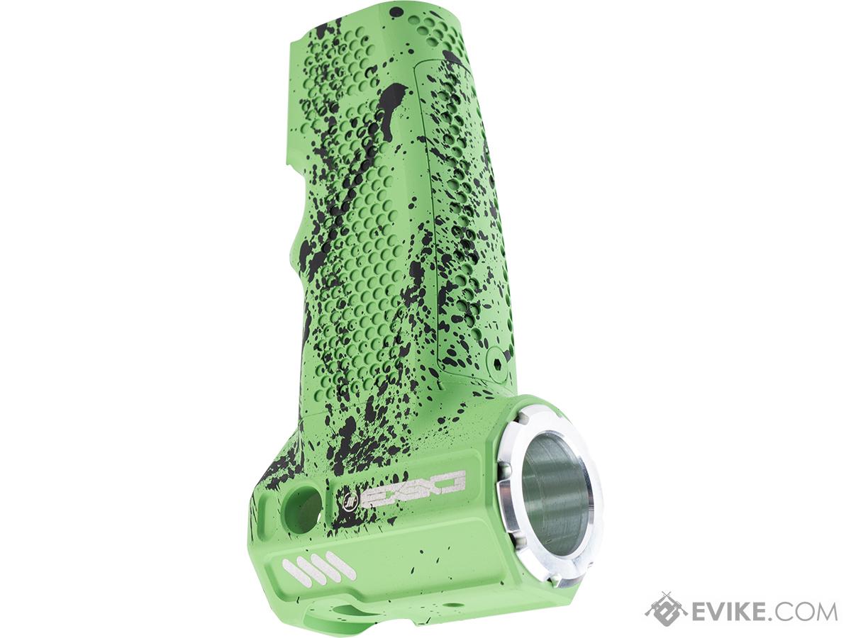 Monk Customs CNC Aluminum ESG Competitive Bulge Tank Grip for Wolverine Regulators (Color: Green-Black Splatter)