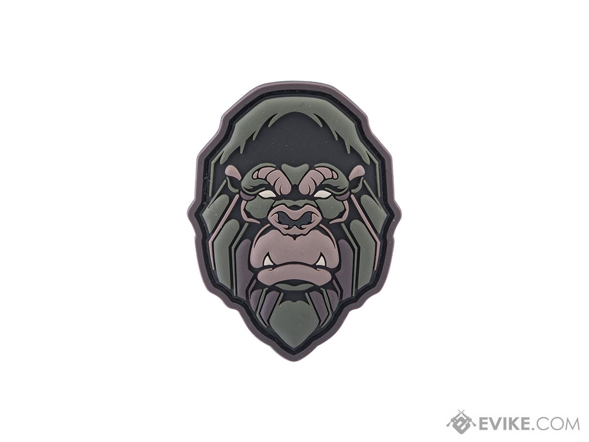 Mil-Spec Monkey Gorilla Head PVC Morale Patch (Color: Forest)