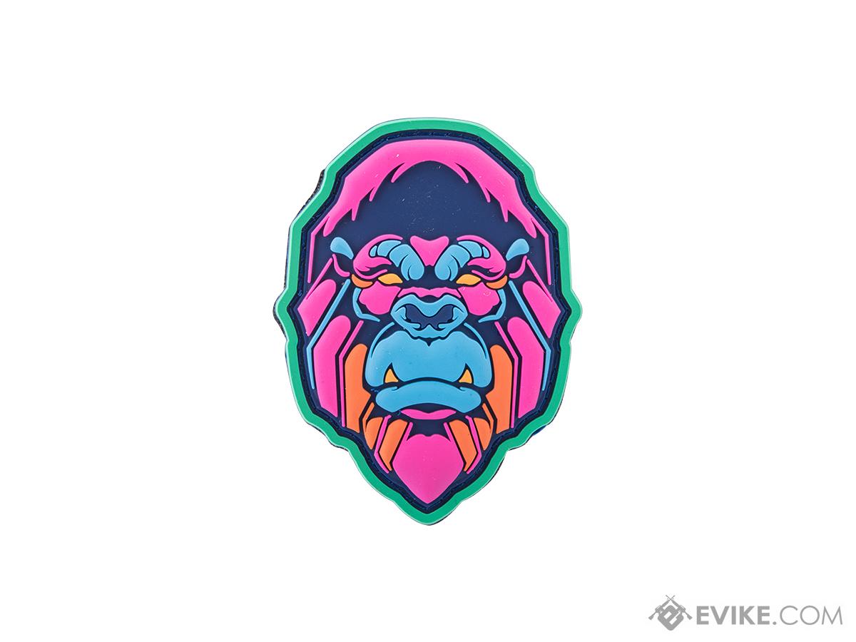 Mil-Spec Monkey Gorilla Head PVC Morale Patch (Color: Neon)