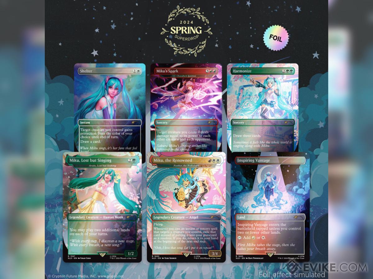 Magic: The Gathering Secret Lair: Hatsune Miku Exclusive Playing Cards (Model: Sakura Superstar English / Rainbow Foil)