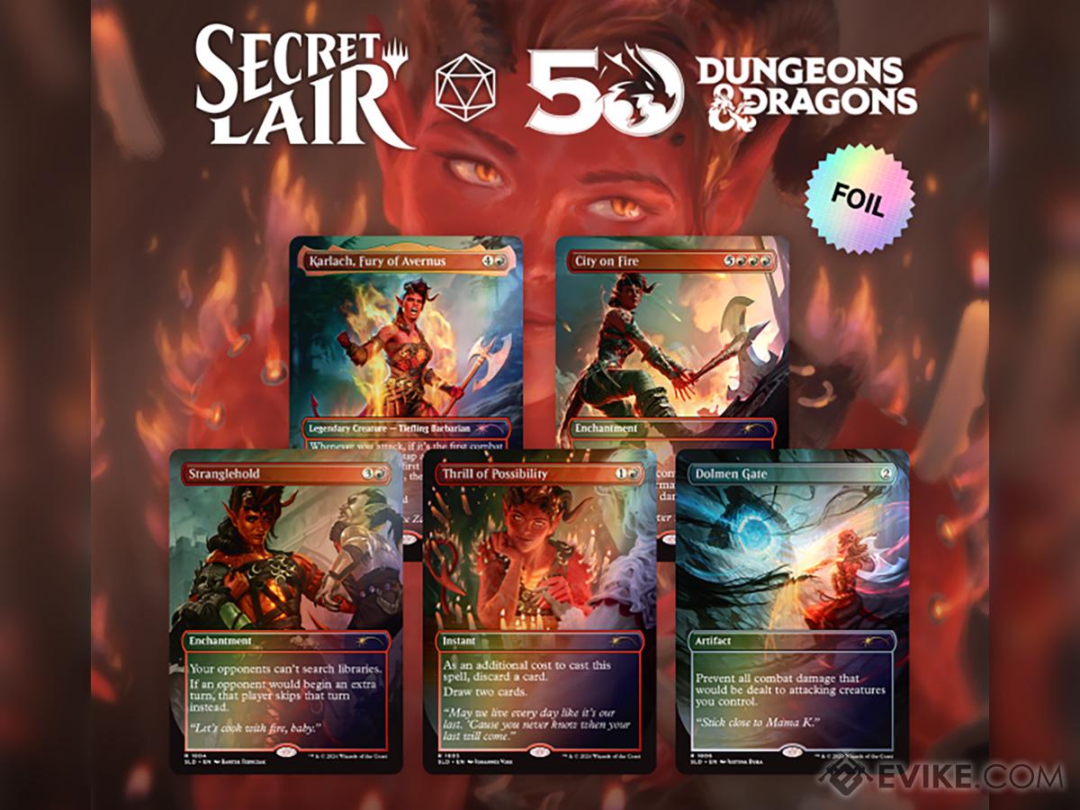 Magic: The Gathering Secret Lair x Dunegons and Dragons Exclusive Playing Cards (Model: Karlach's Rage / Rainbow Foil)