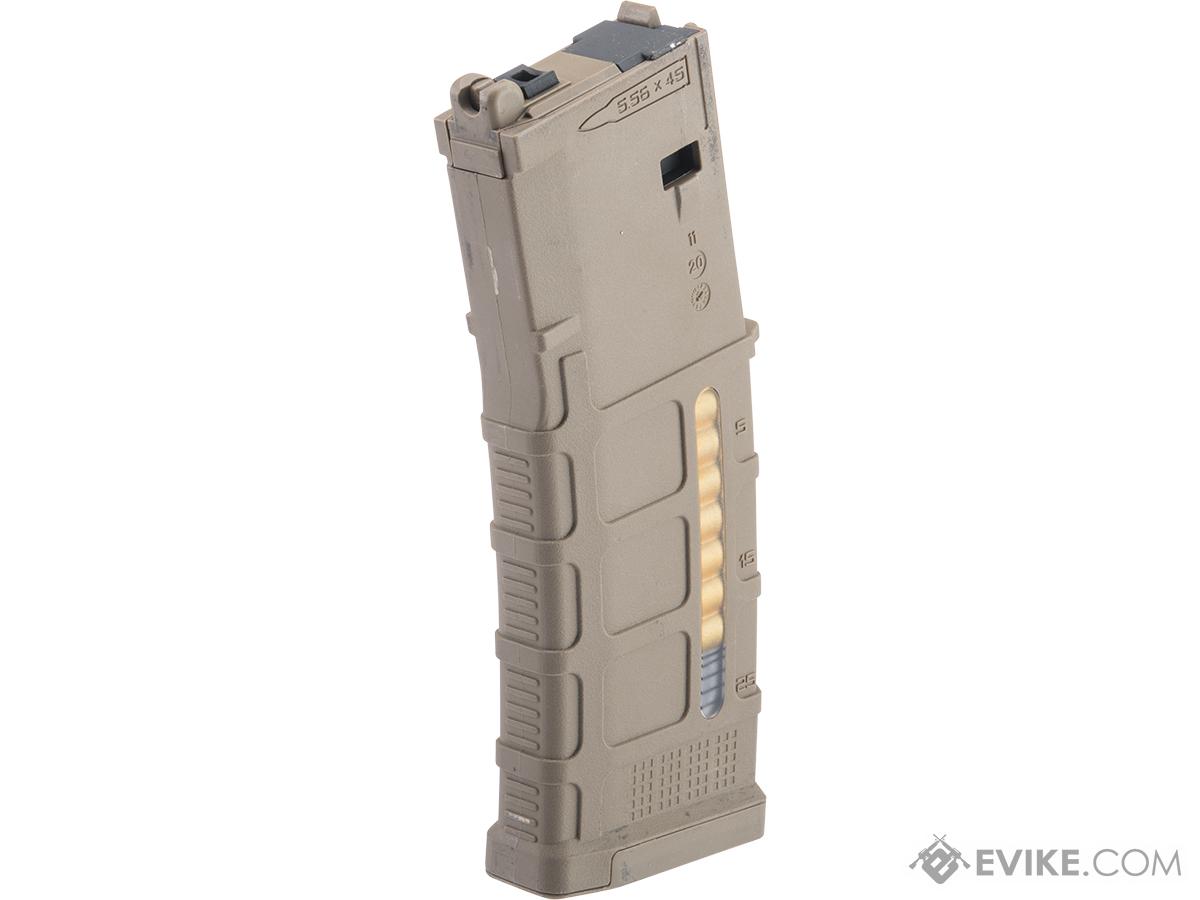 Double Eagle 35 Round Magazine for MWS Gas Blowback Airsoft Rifles (Model: D-Mag / Tan)