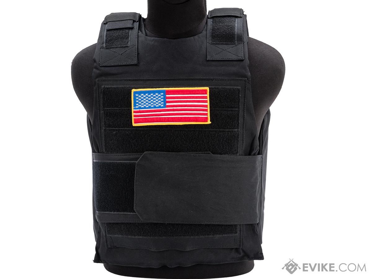 Matrix Delta Force Style Body Armor Shell Vest w/ US Flag Patch (Color ...