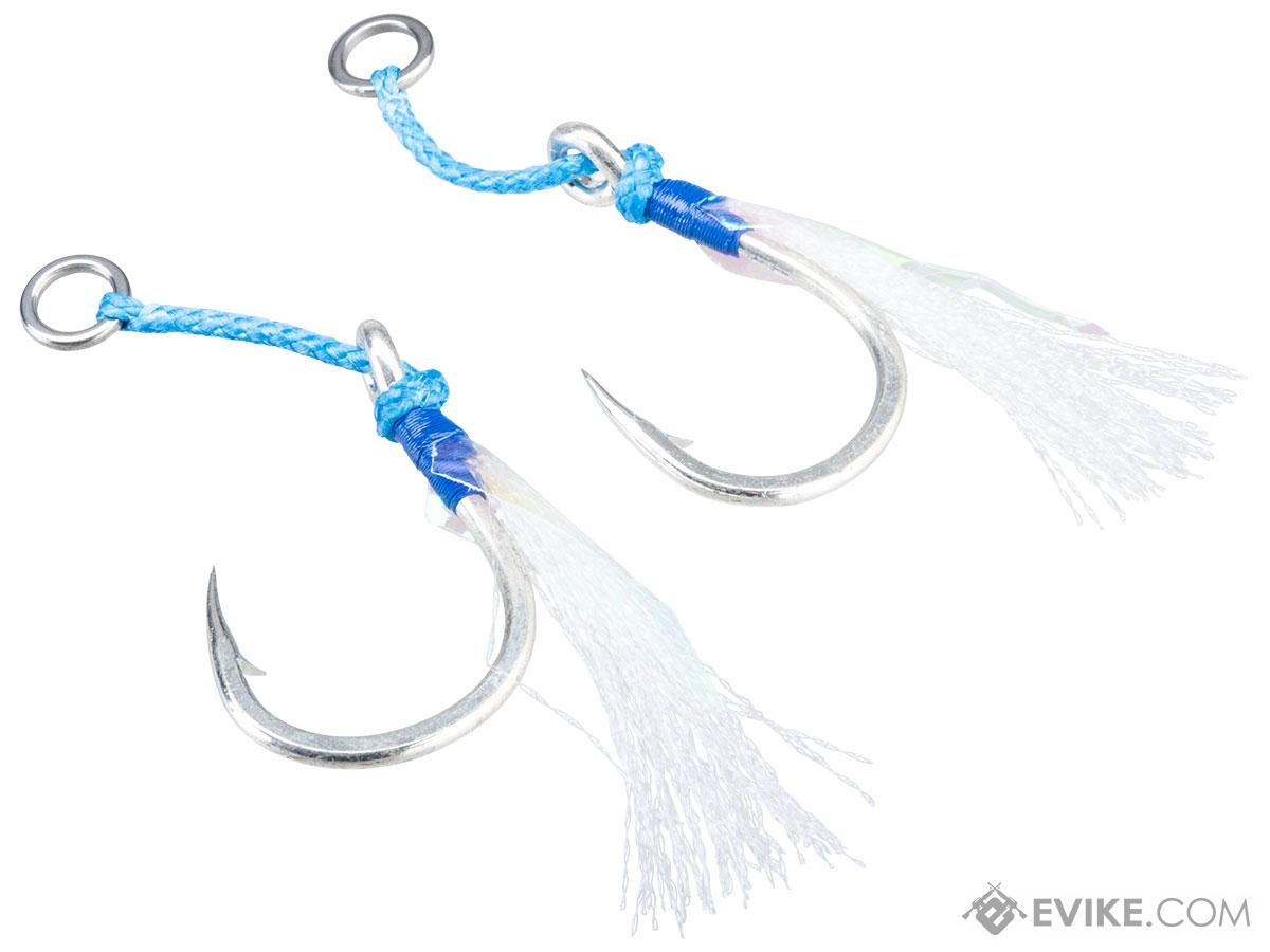 Mustad Ocean Crystal Jigging Assist Rig (Size: 7/0 / Blue w/ Flash & Ring)