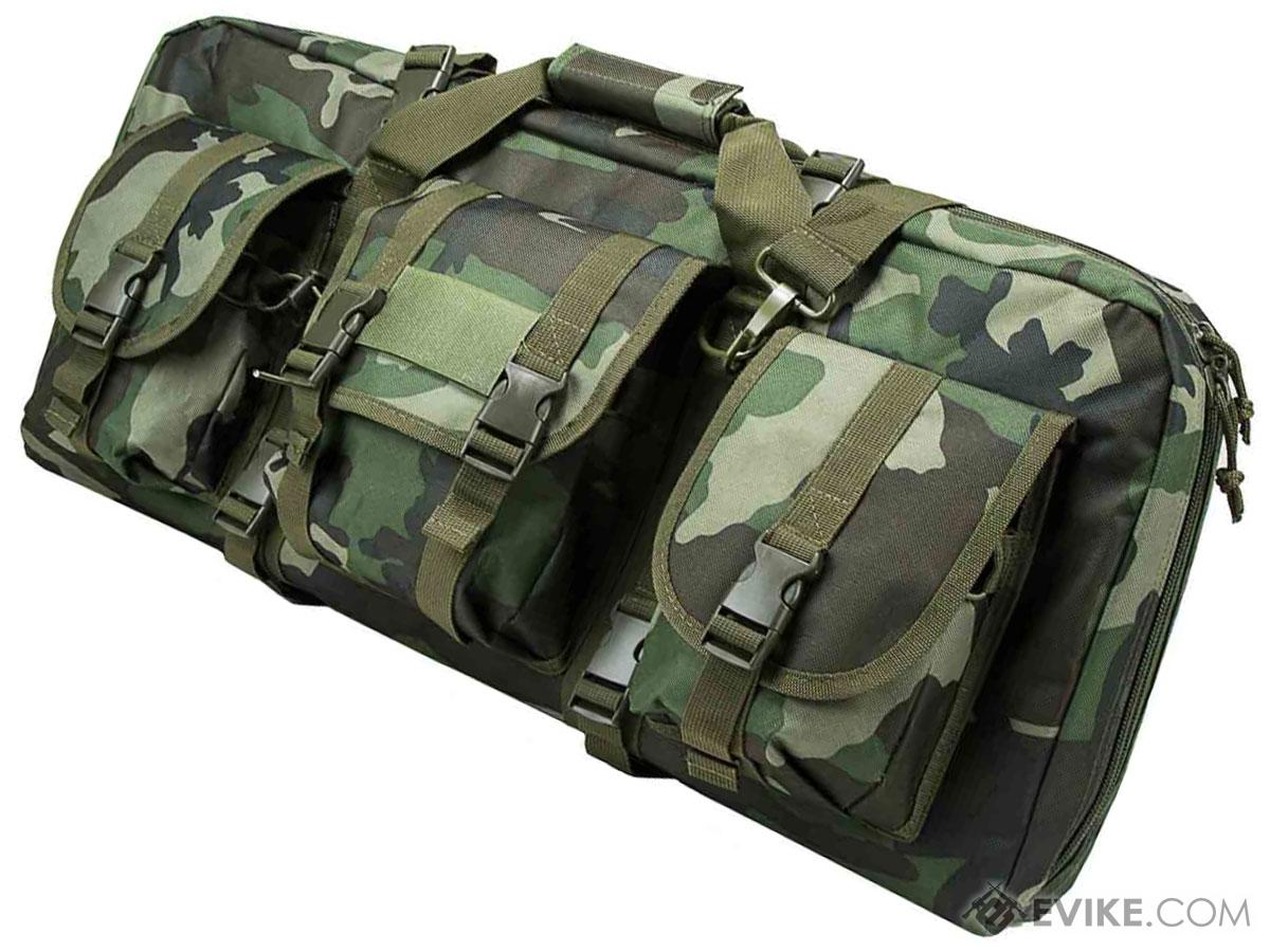 NcStar / VISM 28 Deluxe Dual Compartment Subgun / SBR Padded Carrying Bag (Color: Woodland Camo)