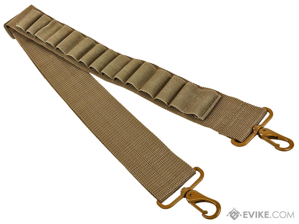 VISM by NcSTAR 12ga Shot Shell Bandolier Shotgun Sling (Color: Tan)